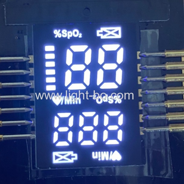 Customized ultra thin pure green SMD LED Display for Finger Pulse Oximeters