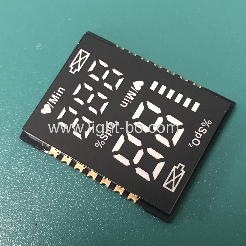 ultra thin customized SMD LED Display Ultra bright blue for Finger Pulse Oximeters