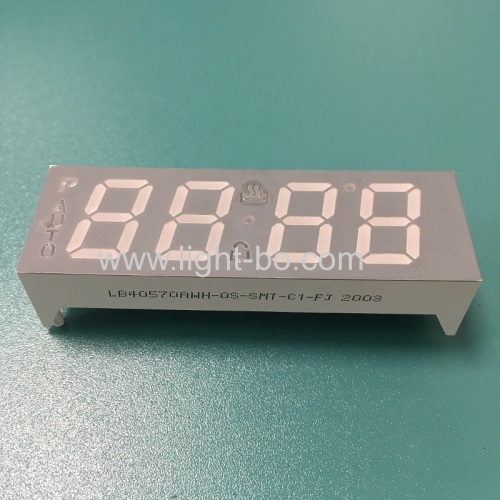 Ultra white customized 4 digit 7 Segment LED Display common anode for oven timer control