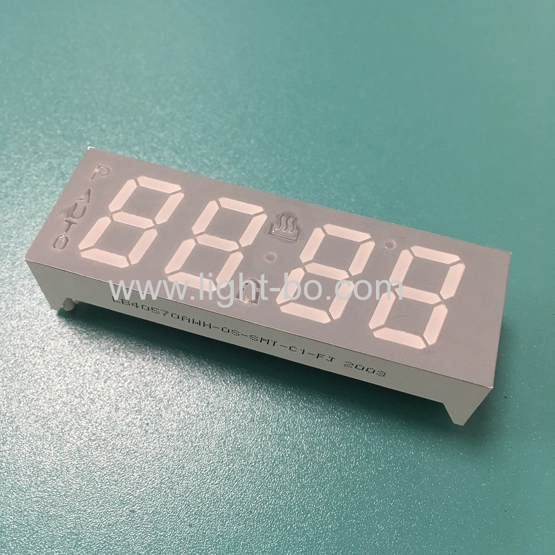 Ultra white customized 4 digit 7 Segment LED Display common anode for oven timer control