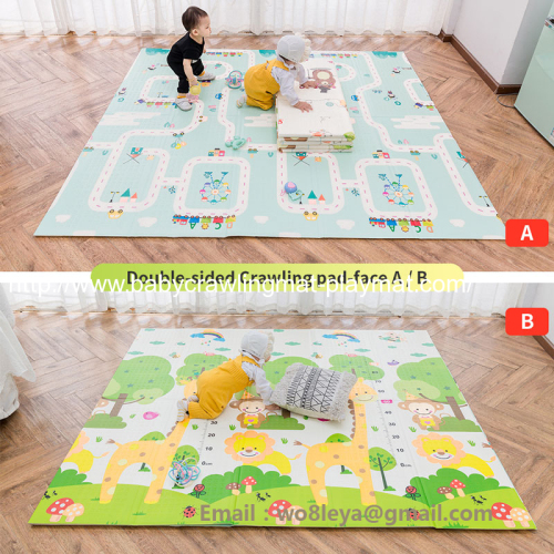 Chenxi double sided waterproof portable baby play mat / non toxic thick large baby floor mat