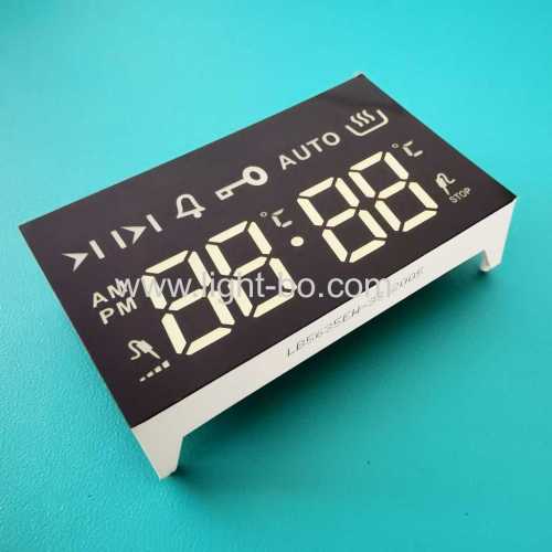 Ultra White 4 Digits 7 Segment LED Display Common cathode for built-in 4 key touch oven timer