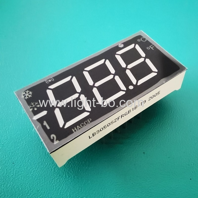 Custom Design Multicolour Triple Digits 7 Segment LED Dispaly for Refrigerator Control