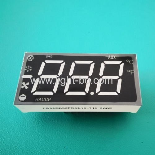 Multicolour Triple Digit 7 Segment LED Display with Minus Sign for refrigerator control panel