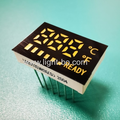 Ultra white customized 3 Digits 7 Segment LED Display common anode for temperarture indicator