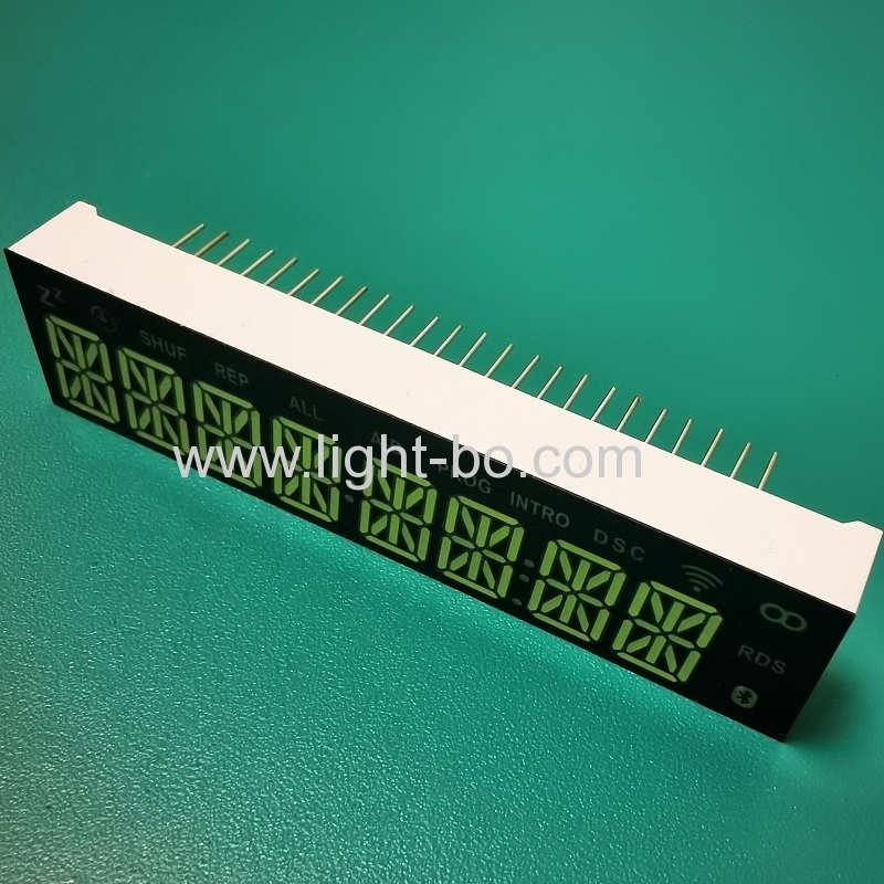 Ultra white custom design 8 digit 14 segment led display common cathode for Blue Speaker