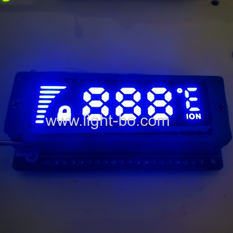 Ultra thin customized White color 7 Segment LED Display Common Anode for temperature controller