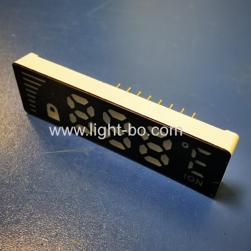 Ultra thin customized White color 7 Segment LED Display Common Anode for temperature controller