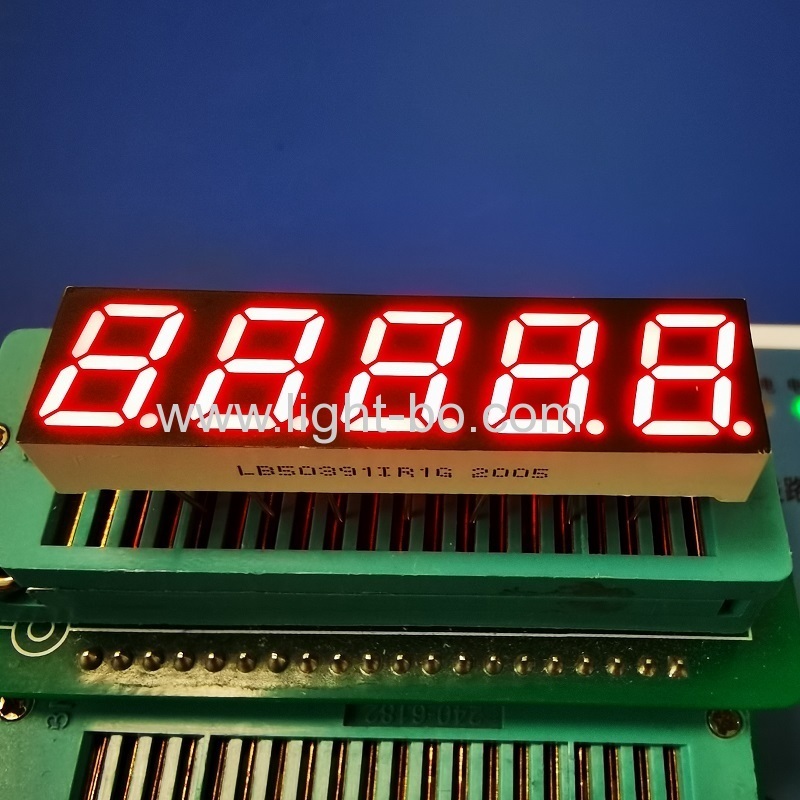 Super Red 0.39" 5 Digit 7 Segment LED Display common anode for process control