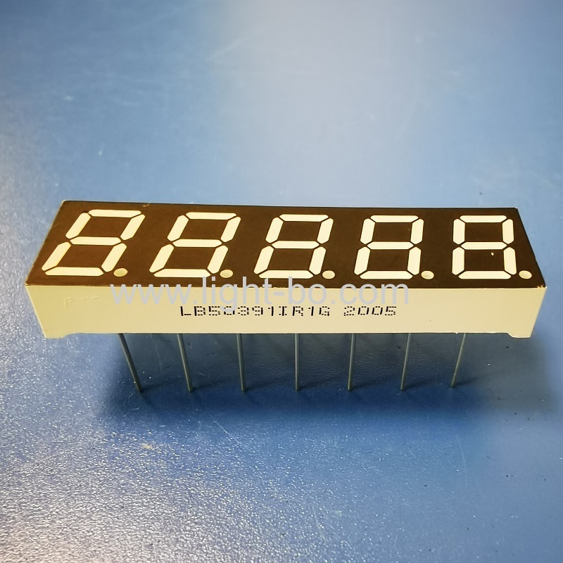 Super Red 0.39" 5 Digit 7 Segment LED Display common anode for process control