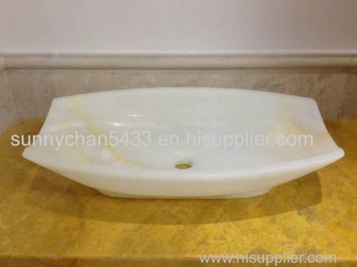 White Onyx Bathroom Sinks