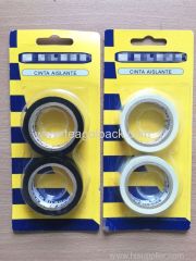 2 Roll set PVC Insulation Tape 0.13mmx15mmx7M Black/White