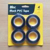 Black PVC Tape 4 Pack 15M