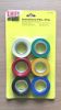 6 Pcs Coloured Adhesive PVC tape 0.13mmx18mmx10M