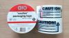 48mmx50M 2 Rolls Set Packaging Tape White with Customized Black&quot;Caution&quot; Printed