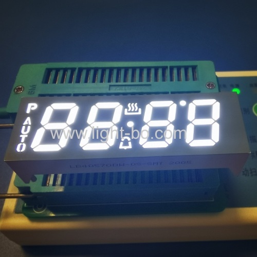 Ultra white 4 digit 7 segment led display Common cathode for oven timer control