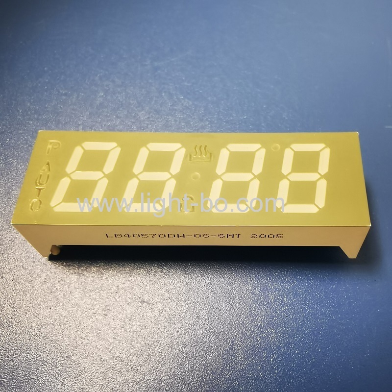 Ultra white 4 digit 7 segment led display Common cathode for oven timer control