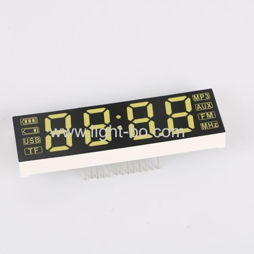 Ultra white Customized 21mm 4 Digits 7 segment led display common cathode for bluebooth speaker