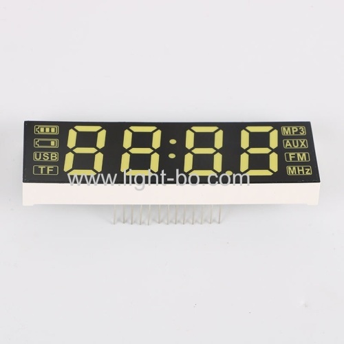 Ultra white Customized 21mm 4 Digits 7 segment led display common cathode for bluebooth speaker