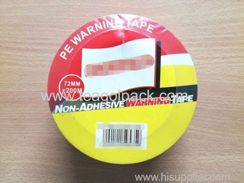 Barrier Tape Red/White 72mmx200M PE Non-Adhesive Warning Tape 72mmx200M