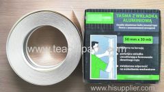 Double Aluminium Belts Covered Tape 50mmx30M Metal Corner Tape 50mmx30M