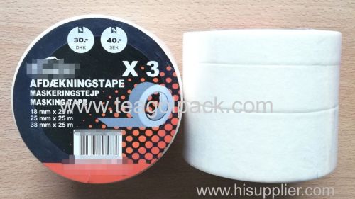 3 Pack Masking Tape Set White