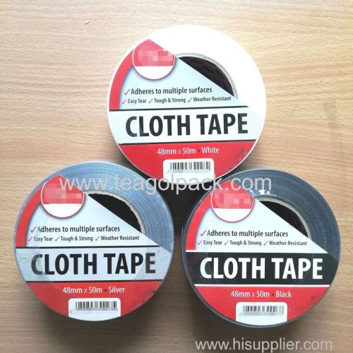 Cloth Tape 48mmx50M Silver White Black