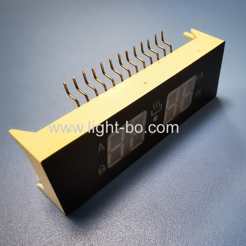 Ultra white customized 4 Digit 7 Segment LED Display Common Anode for digital oven timer