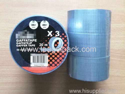 3 Rolls Cloth Duct Tape Silver 50mmx20M