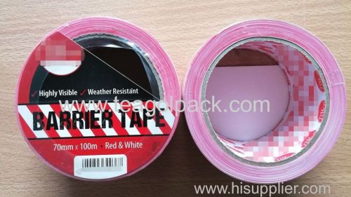 Barrier Tape Red/White 70mmx100M PE Non-Adhesive Warning Tape 70mmx100M