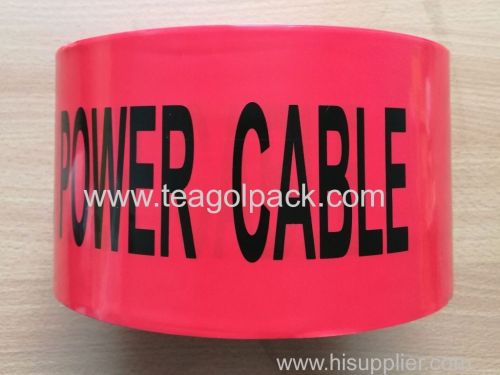 Jumbo Roll Underground Undetectable Caution Tape Black Printing with Red Background