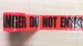 Danger Barricade Tape Red Background With Black Printing