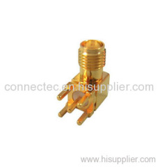Gold plated SMA female connector right straight for PCB Mounting Wifi antenna connectors
