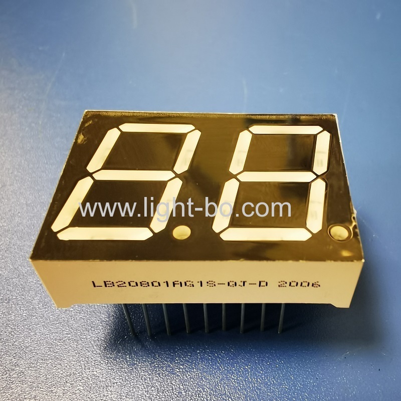 High brightness Pure Green 0.8inch Dual Digit 7 Segment led display for water heater