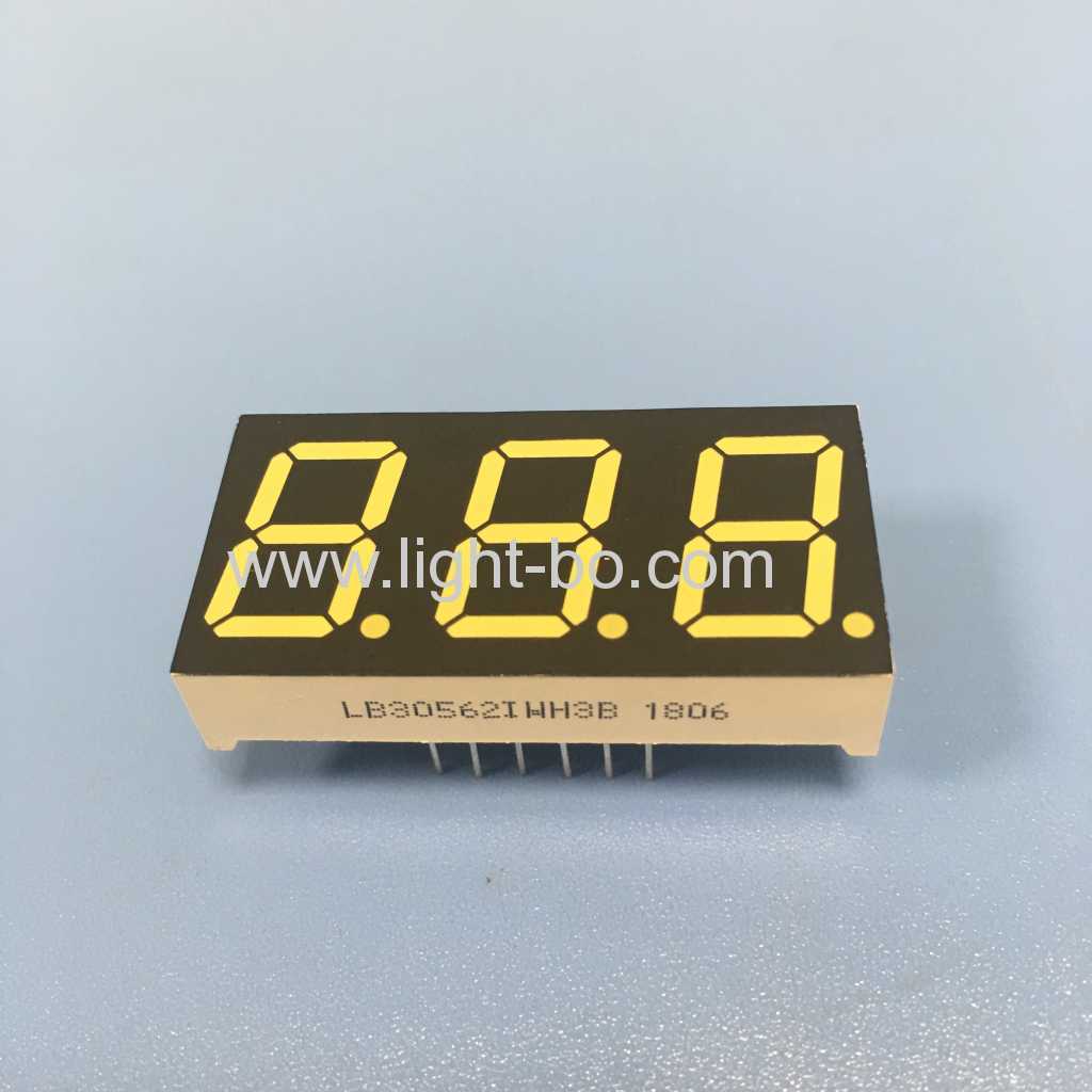 0.56inch 3 Digit ultra white 7 segment led display common anode for instrument panel