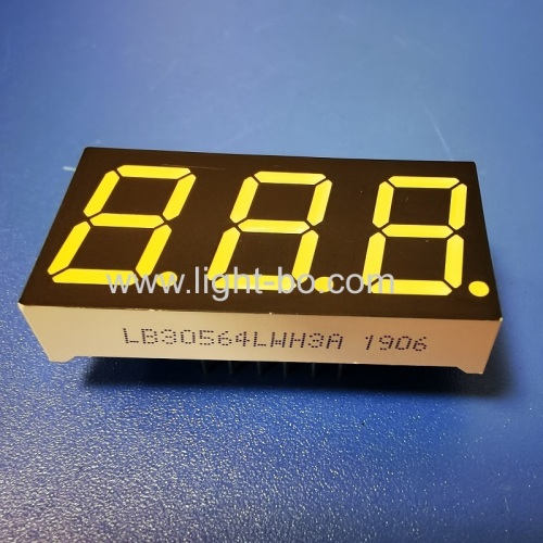 Triple digit 0.56inch ultra white 7 segment led display common cathode for temperature control