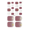 Adult Foot Lacquer Stickers w/ Gold Stamping and Imitation Diamond