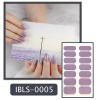 Imported Material Nail Sticker W/ Solid Color Or Glitter 14 Nails