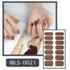 Imported Material Nail Sticker W/ Solid Color Or Glitter 14 Nails