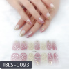 Imported Material Nail Stickers Stickers w/ Gold Stamping and Imitation Diamond 14 Nails