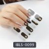 Imported Material Nail Stickers Stickers w/ Gold Stamping and Imitation Diamond 14 Nails