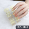 Imported Material Nail Stickers Stickers w/ Gold Stamping and Imitation Diamond 14 Nails