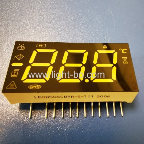 Customized multicolour 3 Digit 7 Segment LED Display common anode for Dishwasher Controller