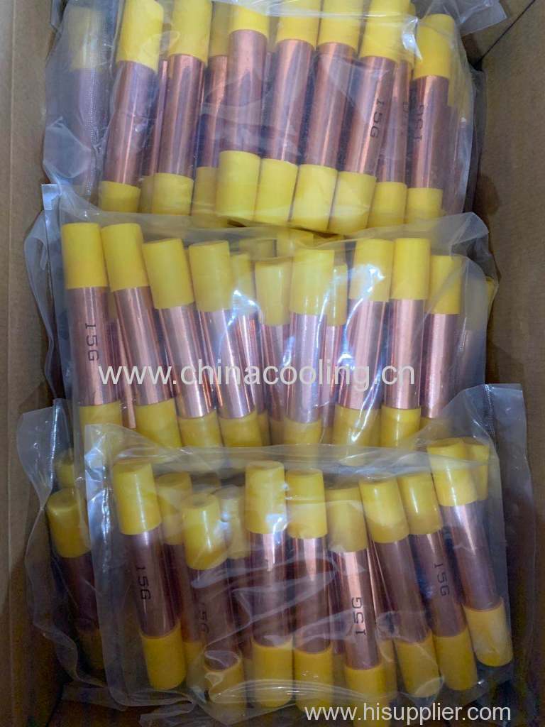 Refrigeration copper filter drier with plastic cap