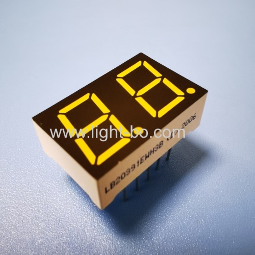 Ultra white 0.39inch Dual Digit 7 segment LED Display common cathode for instrument panel