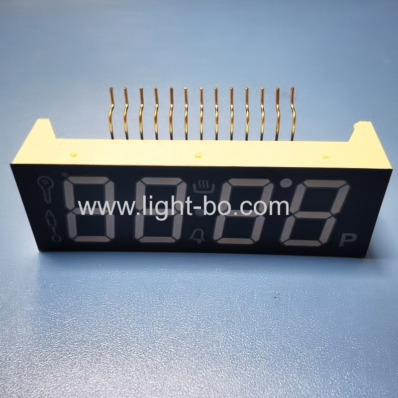 Ultra bright Amber 4 Digit 7 Segment LED Display common cathode for Oven Timer Controller