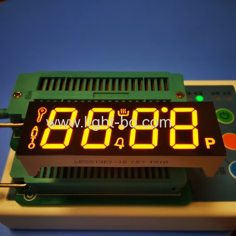 Ultra bright Amber 4 Digit 7 Segment LED Display common cathode for Oven Timer Controller