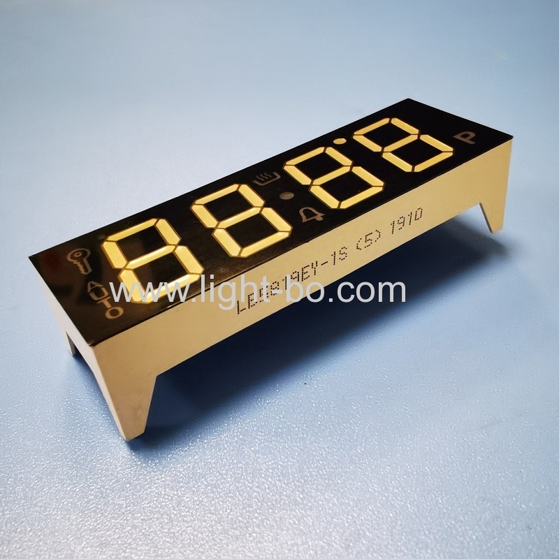 Ultra bright Amber 4 Digit 7 Segment LED Display common cathode for Oven Timer Controller