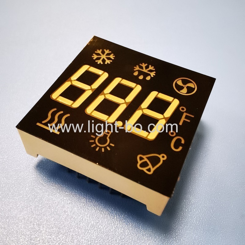 Ultra Red Customized Triple Digit 7 Segment LED Display Common Anode for Refrigerator Control