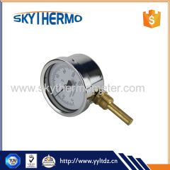 High sensitivity bottom connection boiler bimetal thermometer